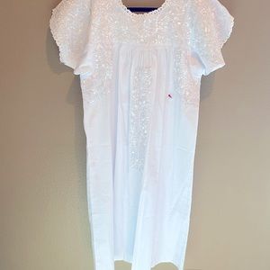 Margarita Mercantile White Midi Mexican Dress